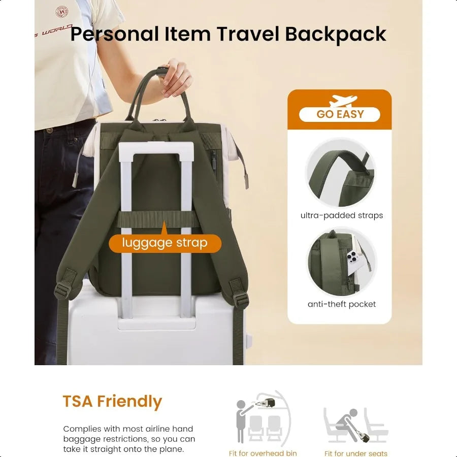 Women's Puffer Laptop Backpack 15.6 Inch for Work School