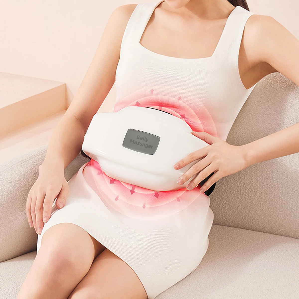 Stomach Massager Bian Shi Hot Compress Abdominal Massager Portable Charging Device Relief from Abdominal Discomfort