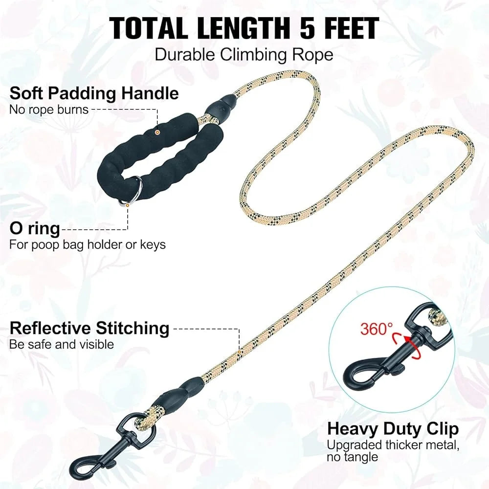 Floral Dog Harness and Leash Set No Pull No Choke Escape Proof Step In Vest Padded Handle Lightweight Durable Breathable Small