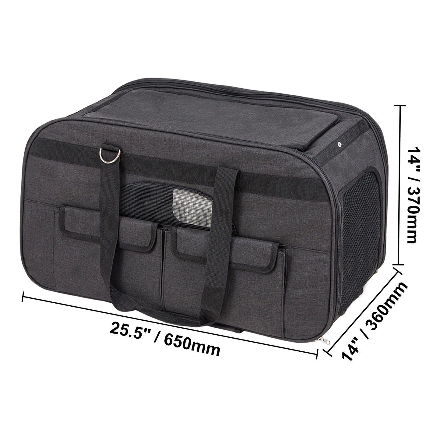 VEVOR Pet Carrier Backpack With Telescopic Handle Wheels