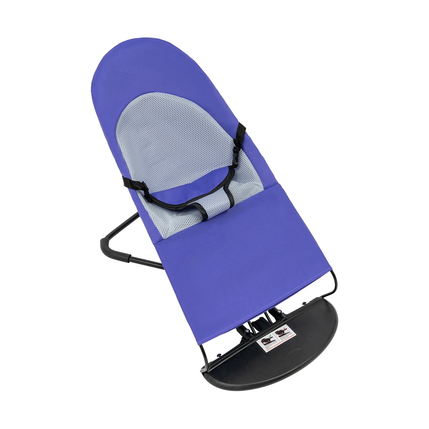 Pet Rocking Chair Stainless Steel Bracket Height Adjustable Foldable Portable Puppy Rocker Bed with Anti Slip Pads for Home