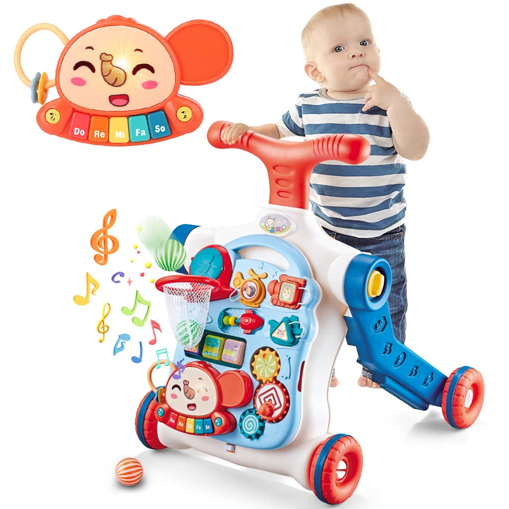 VATOS 5 In 1 Baby Walker Sit To Stand Learning Scooter