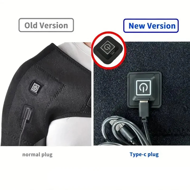 USB Electric Shoulder Pad Massager 3 Gear Heated Massage