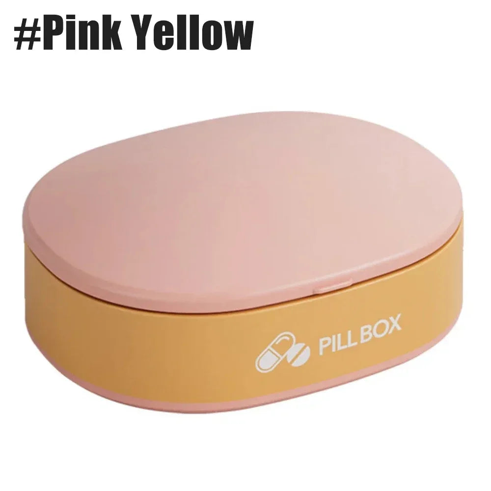 Hign-concerned 6 Compartment Travel Pill Organizer Portable Pill Case