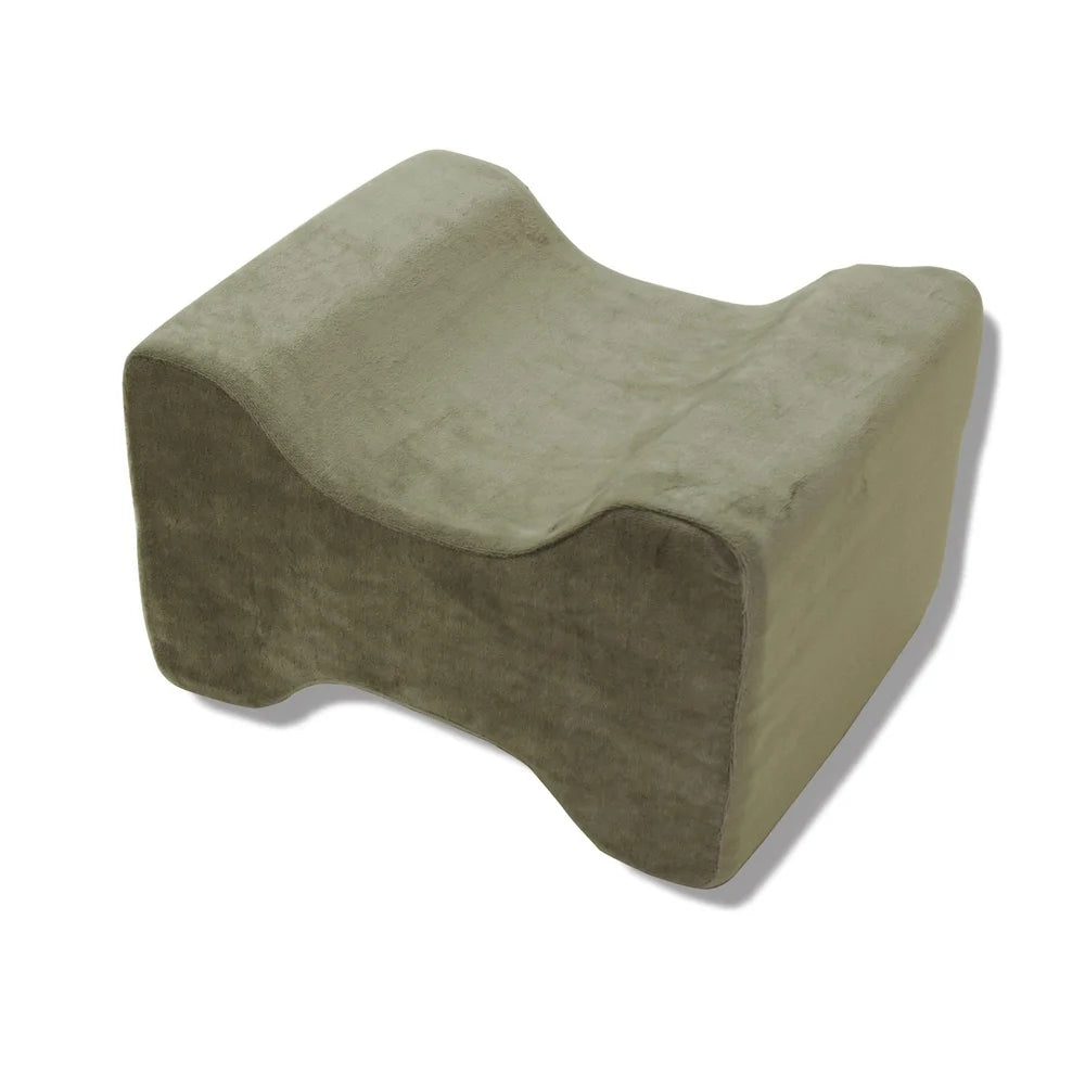 Knee Hip Alignment Memory Foam Leg Pillow for Side Sleepers with Comfortable Spacing and Pressure Relief Antimicrobial Washable Cover