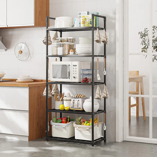 Shunmaii 5 Tier Adjustable Storage Shelves For Kitchen Pantry