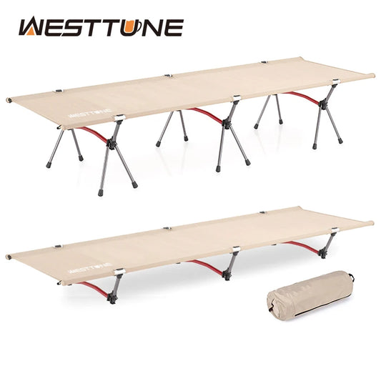 WestTune Camping Cot With Leg Extenders Ultralight Aluminum