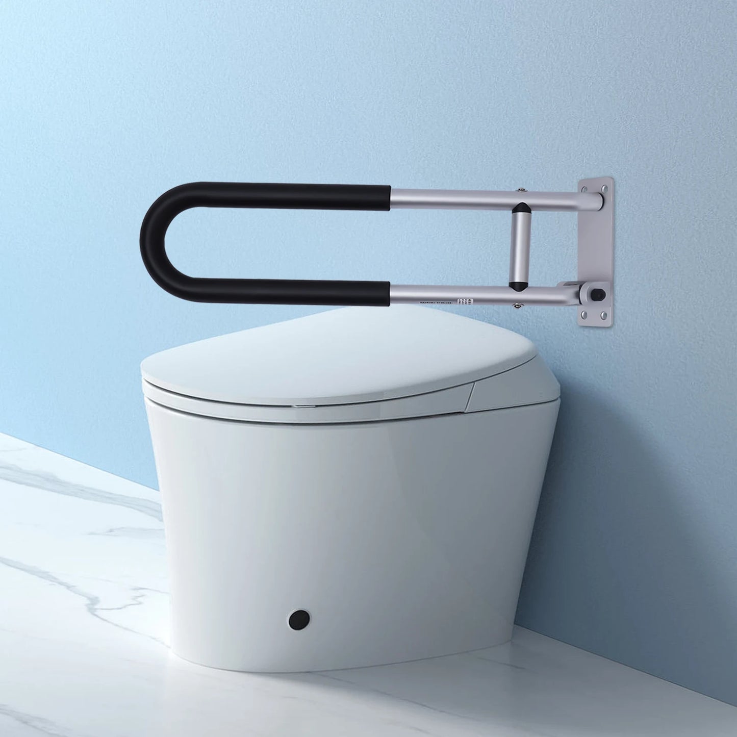 Wall Mounted Toilet Grab Bar Aluminium Alloy Non Slip Rail