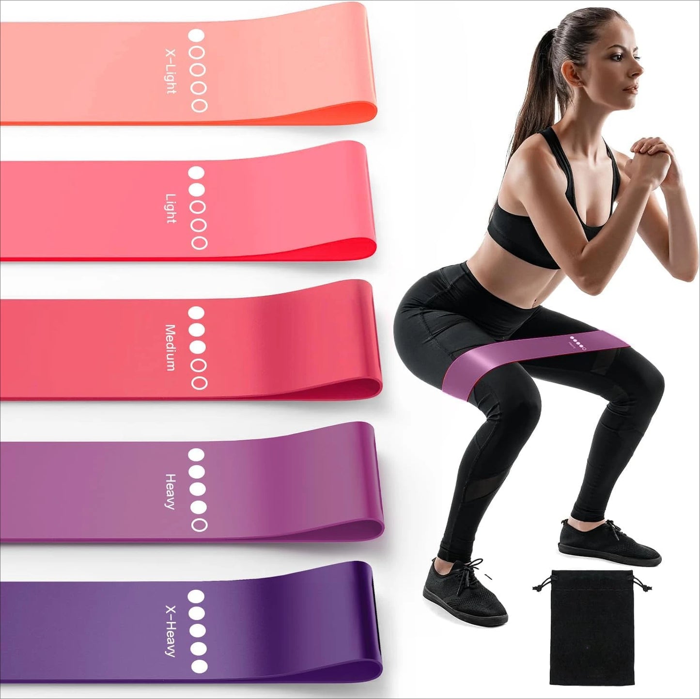 Resistance Bands for Exercise Elastic Exercise Loops for Physical Therapy Stretch Bands for Beautiful Legs