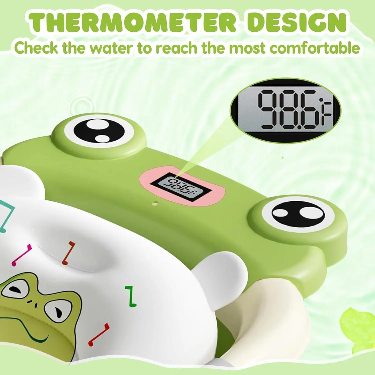 Baby Bath Tub With Foldable Design Bath Cushion And Thermometer