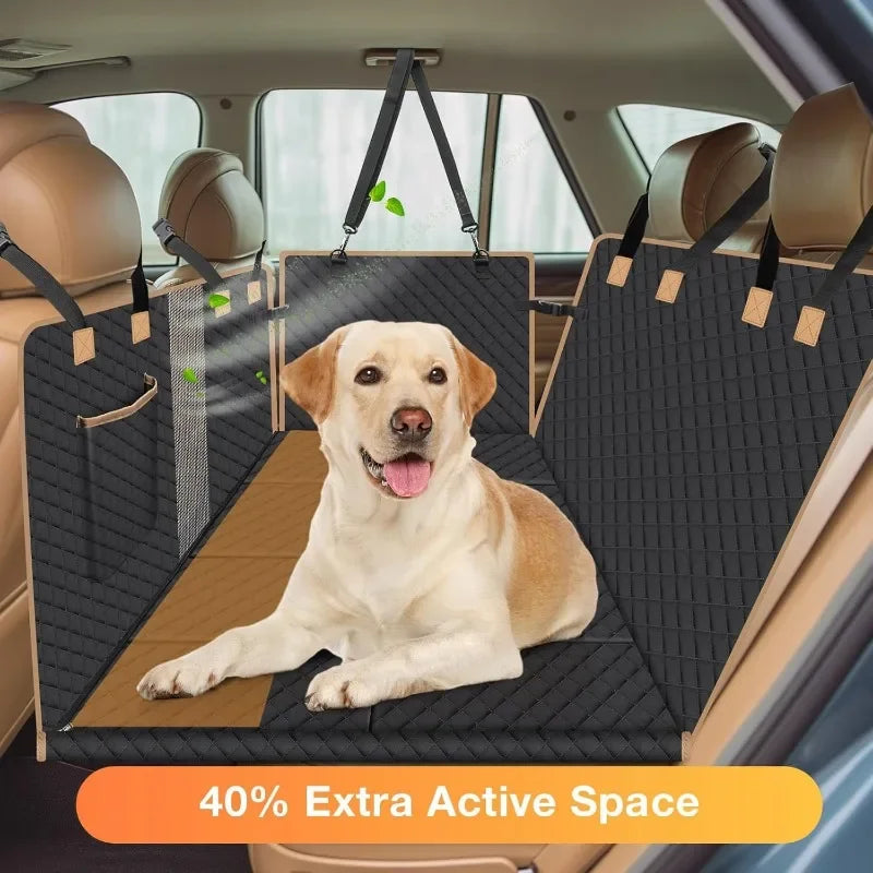 Dog Car Seat Cover Back Seat Extender Hammock Black