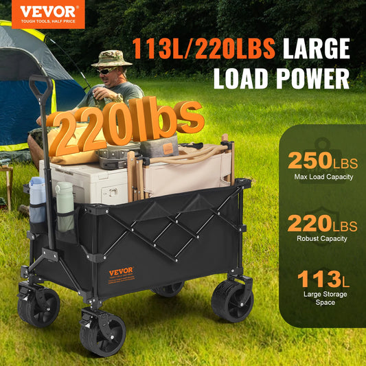 SucceBuy Collapsible Folding Wagon All Terrain Wheels