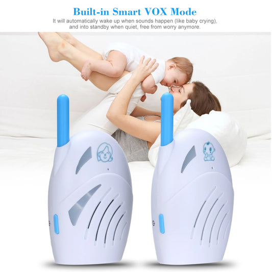 Portable Baby Monitor 2.4GHz Wireless Digital Audio Two Way Talk Crystal Clear Baby Cry Detector