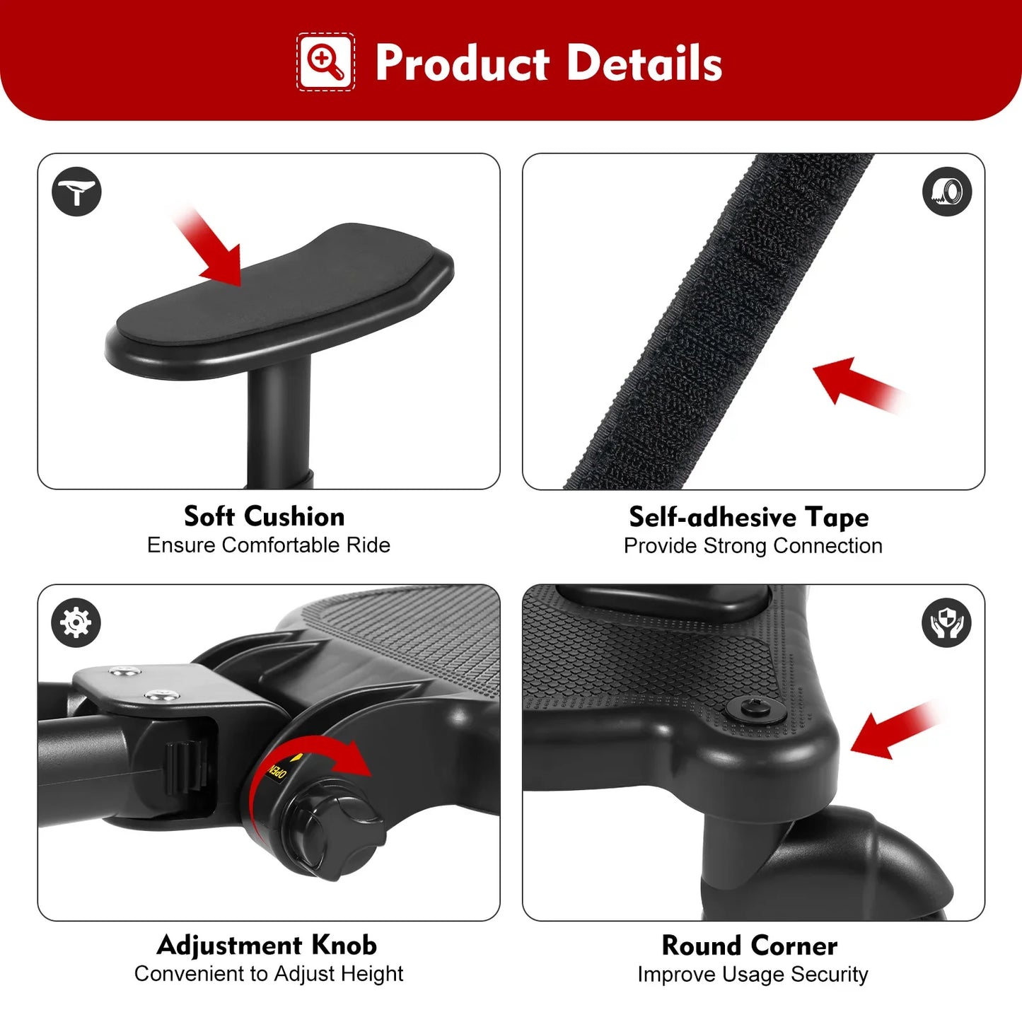 Universal Trolley Pedal Board 2 In 1 Stroller Ride Seat