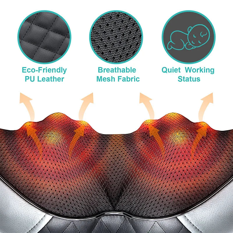 Medcursor Electric Neck And Back Massager Neck And Shoulder Kneading Massage Pillow Cervical Back Massage Shawl