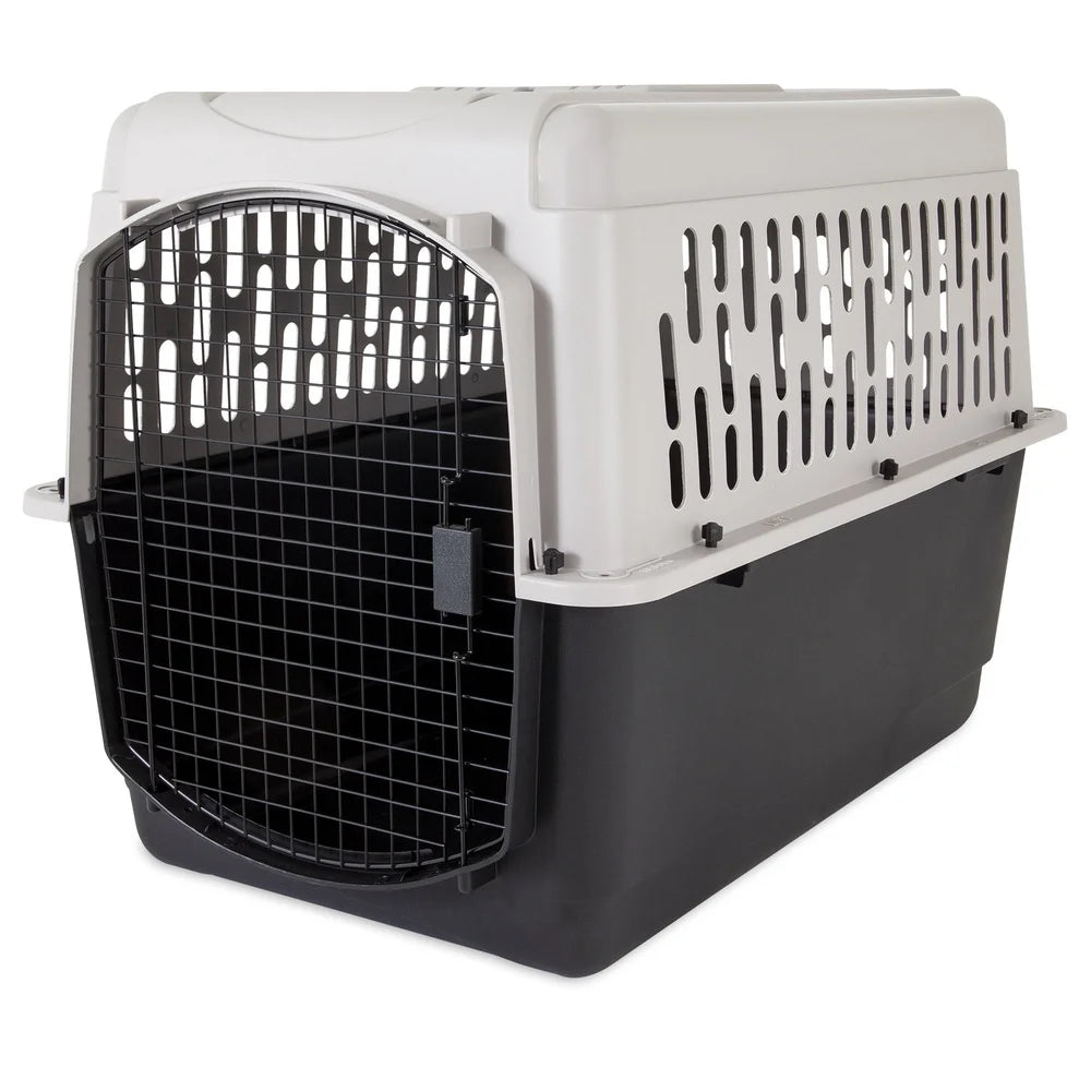 Large 40 Inch Dog Crate Plastic Carrier Heavy Duty Portable Pet Kennel Airline Approved Safe Secure Travel Crate for Large Dogs