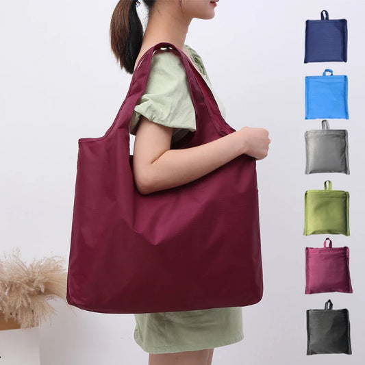 Large Eco-Friendly Folding Reusable Grocery Bag for Travel