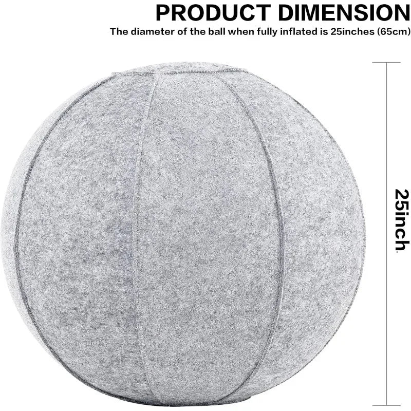 Yoga Ball Exercise Ball Anti Slip Stability Ball Chair 25 Inch Heavy Duty Large Gym Ball for Fitness