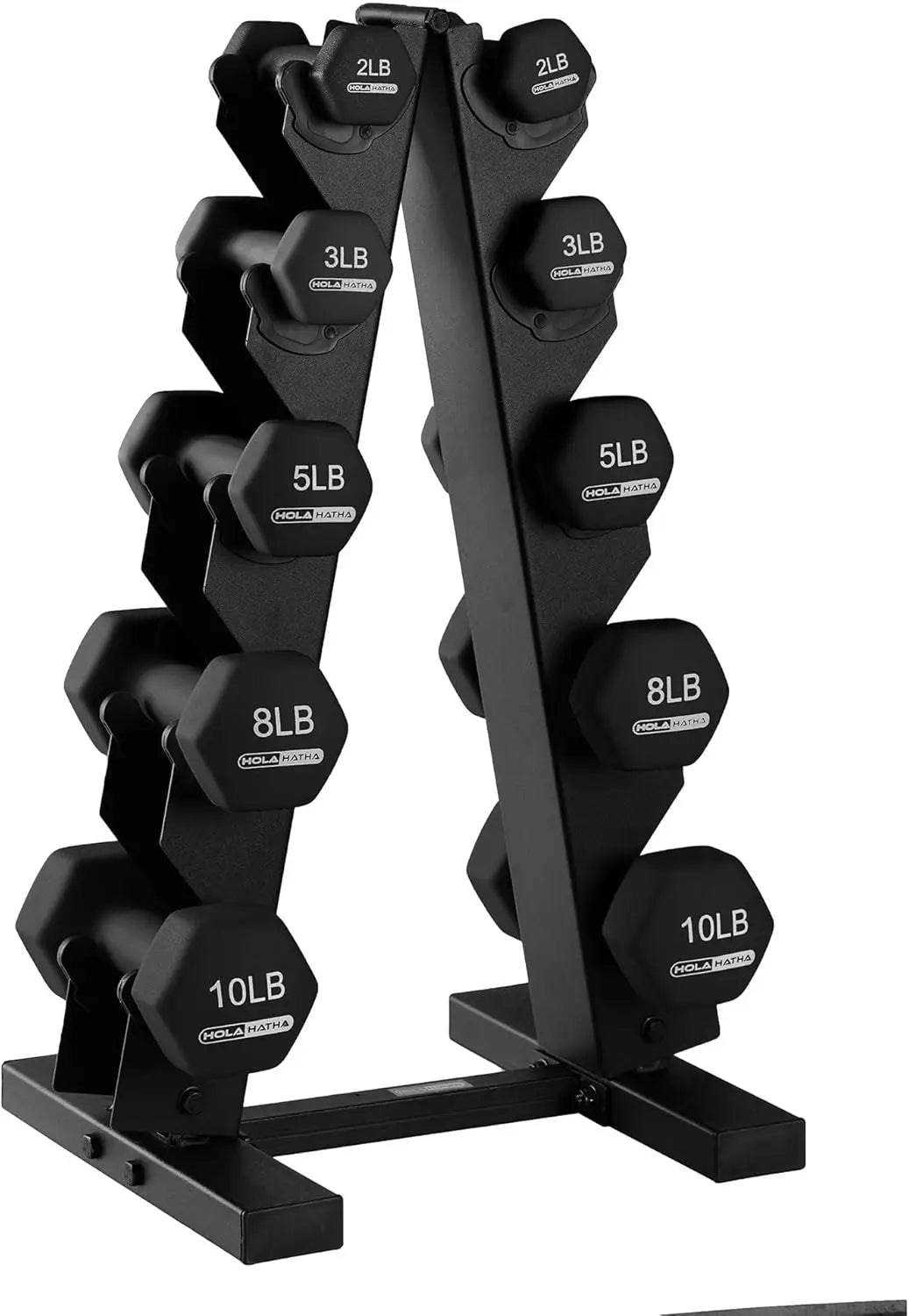 Neoprene Dumbbell Set With Rack For Home Strength Training