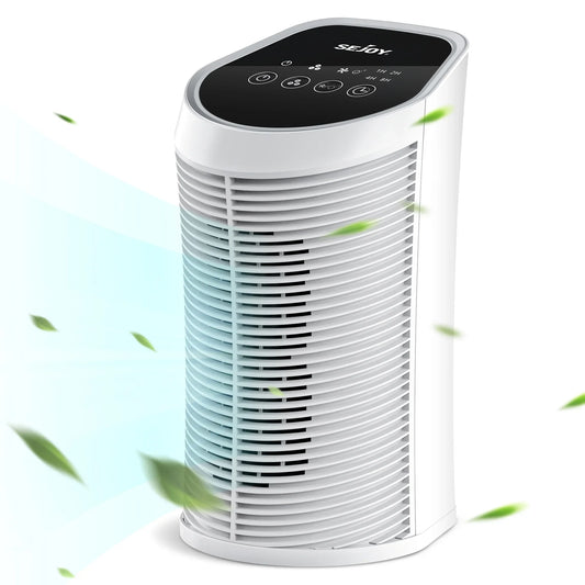 Sejoy Air Purifier For Bedroom Small Portable Air Cleaner For Smoke Pollen Dander Hair Odor With Sleep Mode