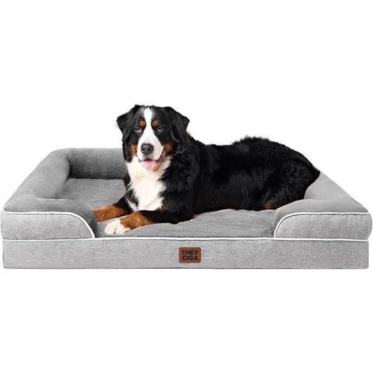 Orthopedic XXL Dog Bed With Waterproof Memory Foam And Sides