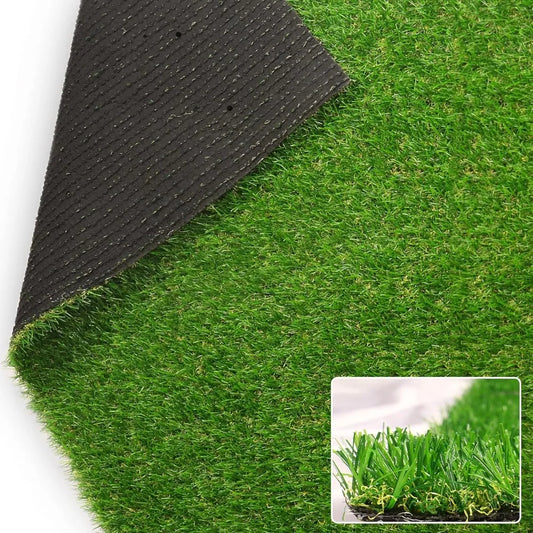 0.8 Inch Artificial Grass Turf 4x6 Feet Realistic Indoor Outdoor Carpet Lush Landscape Fake Grass