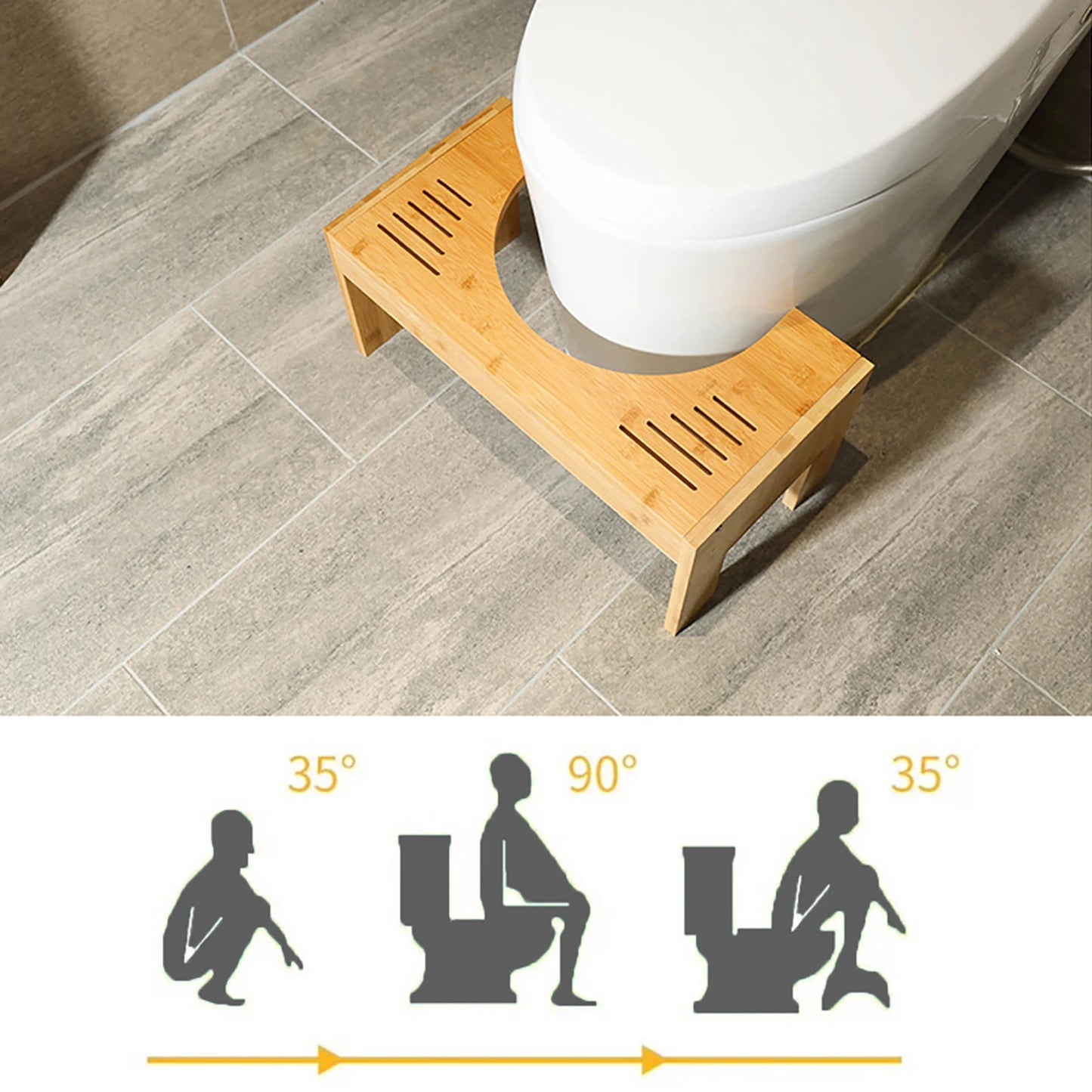 Shandong Bamboo Adjustable Toilet Stool For Adults And Kids