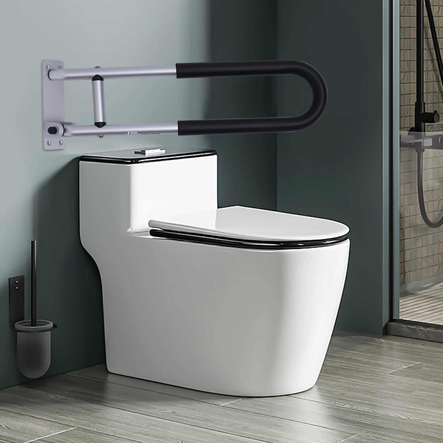 Wall Mounted Toilet Grab Bar Aluminium Alloy Non Slip Rail