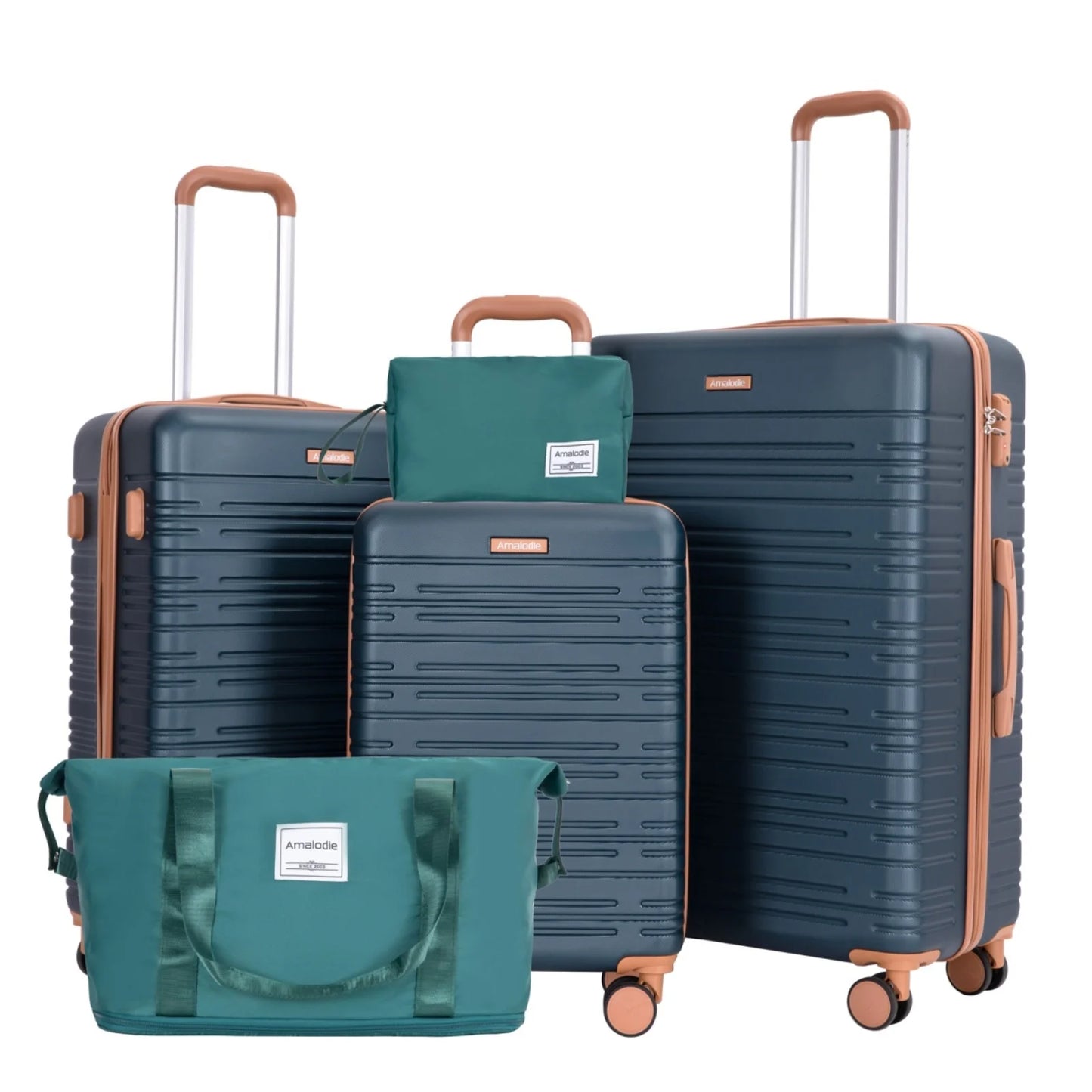 Amalodie 5 Piece Hardshell Luggage Set With TSA Lock