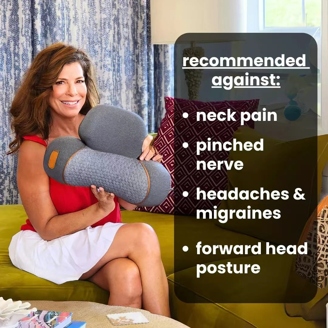 Soothe 3 in 1 Neck Massager Cervical Pillow Hot Compress Vibration Massage Neck Traction Relax Pillow Spine Support Massager