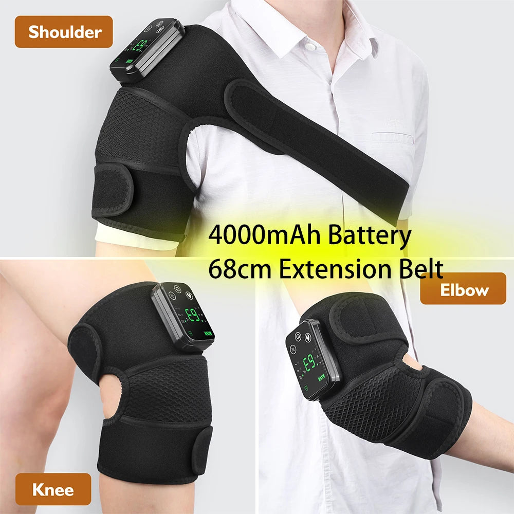 Electric Heating Shoulder Massager Thermal Physiotherapy Vibrator Massage Support Brace for Arthritis Pain Relief