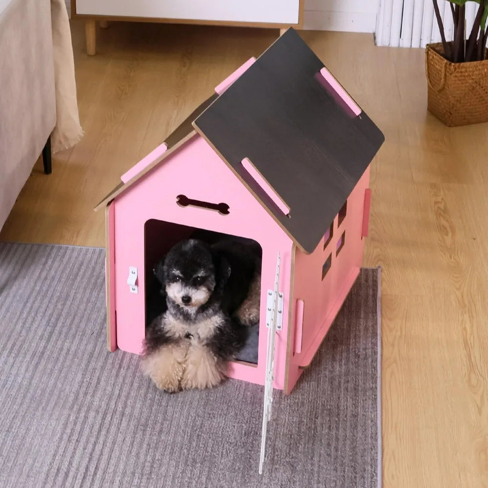 High Concerned Indoor Dog House For Small Pets Cozy Wood