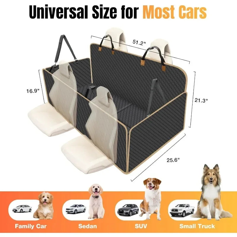 Dog Car Seat Cover Back Seat Extender Hammock Black