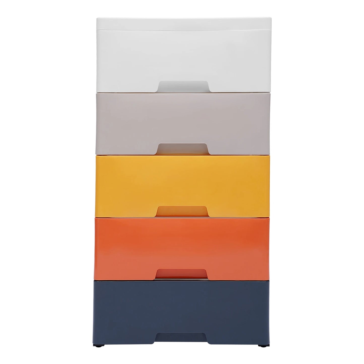 5 Drawer Plastic Dresser With Wheels For Space Saving