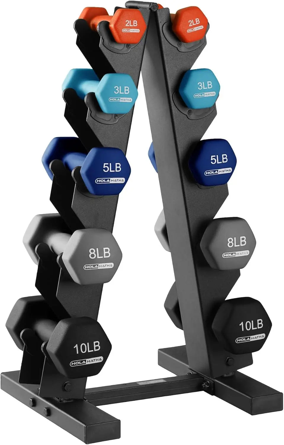 Neoprene Dumbbell Set With Rack For Home Strength Training