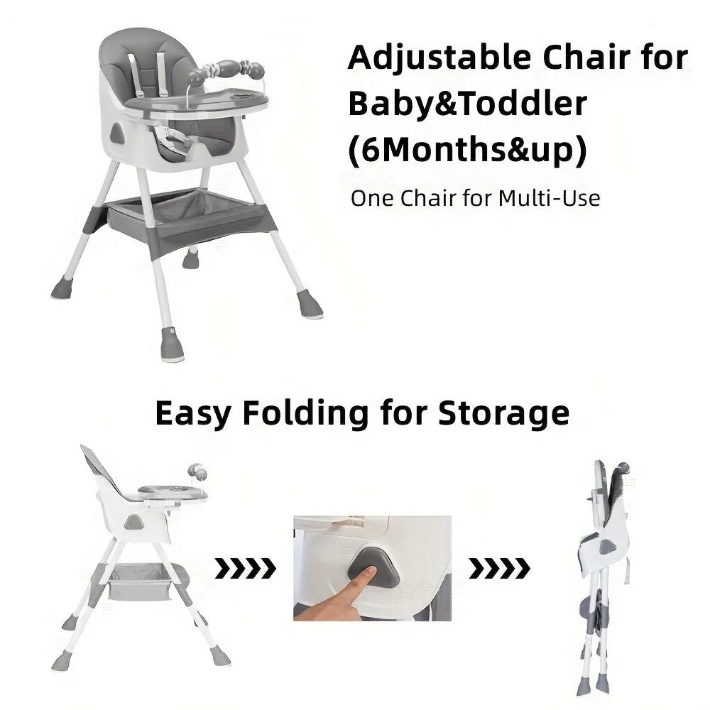 Ubravoo Foldable Baby High Chair E500 With Antislip Pad
