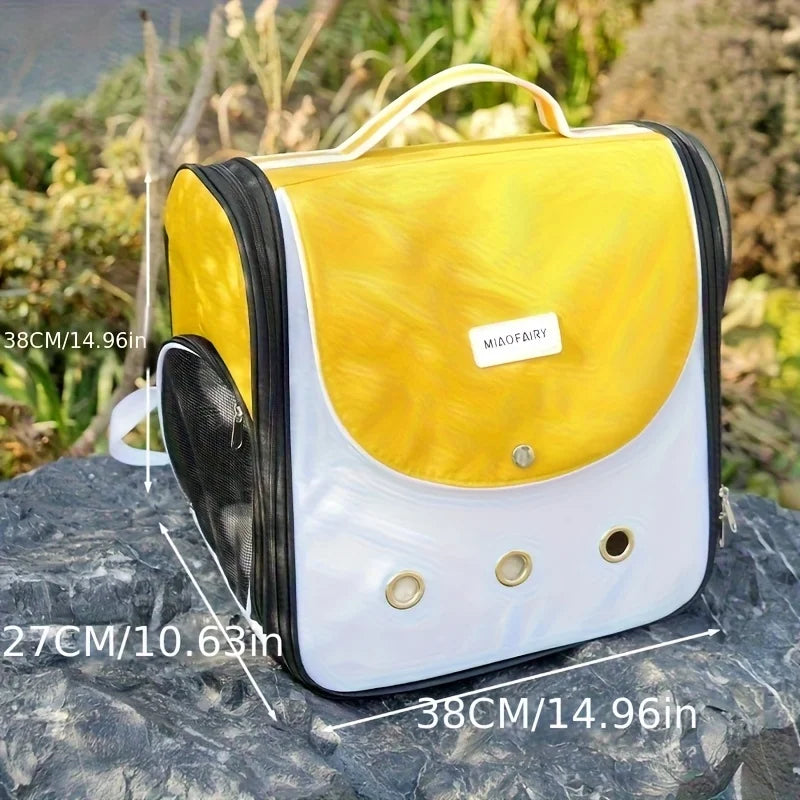Portable Cat Carrier Backpack Large Capacity Breathable Foldable Travel Bag