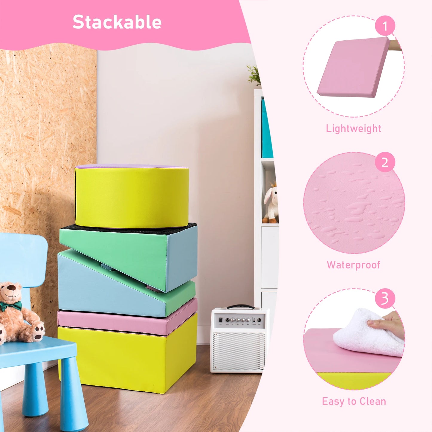 Foam Climbing Blocks For Toddlers Preschoolers Indoor Set