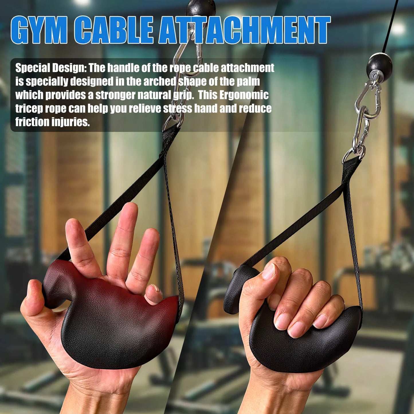 Marsafit Ergonomic Tricep Rope Pulldown Bar Cable Machines