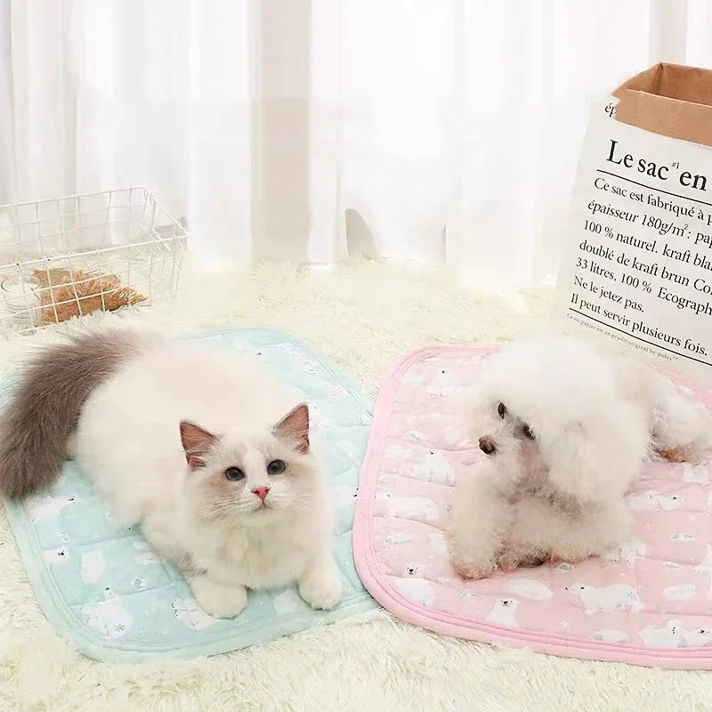 CN Summer Pet Cooling Mat Breathable Washable Dog Bed Cushion