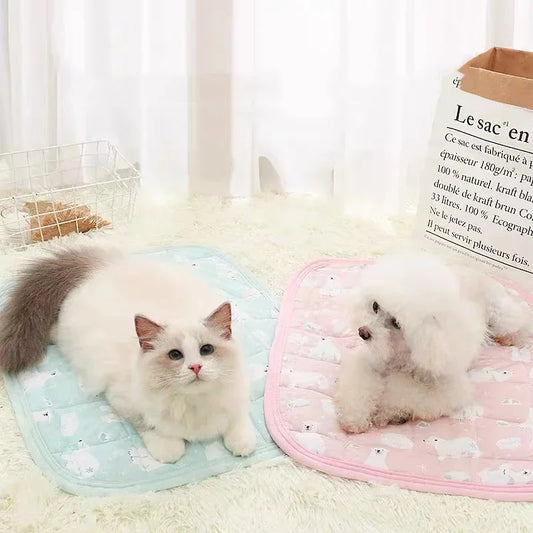 CN Summer Pet Cooling Mat Breathable Washable Dog Bed Cushion