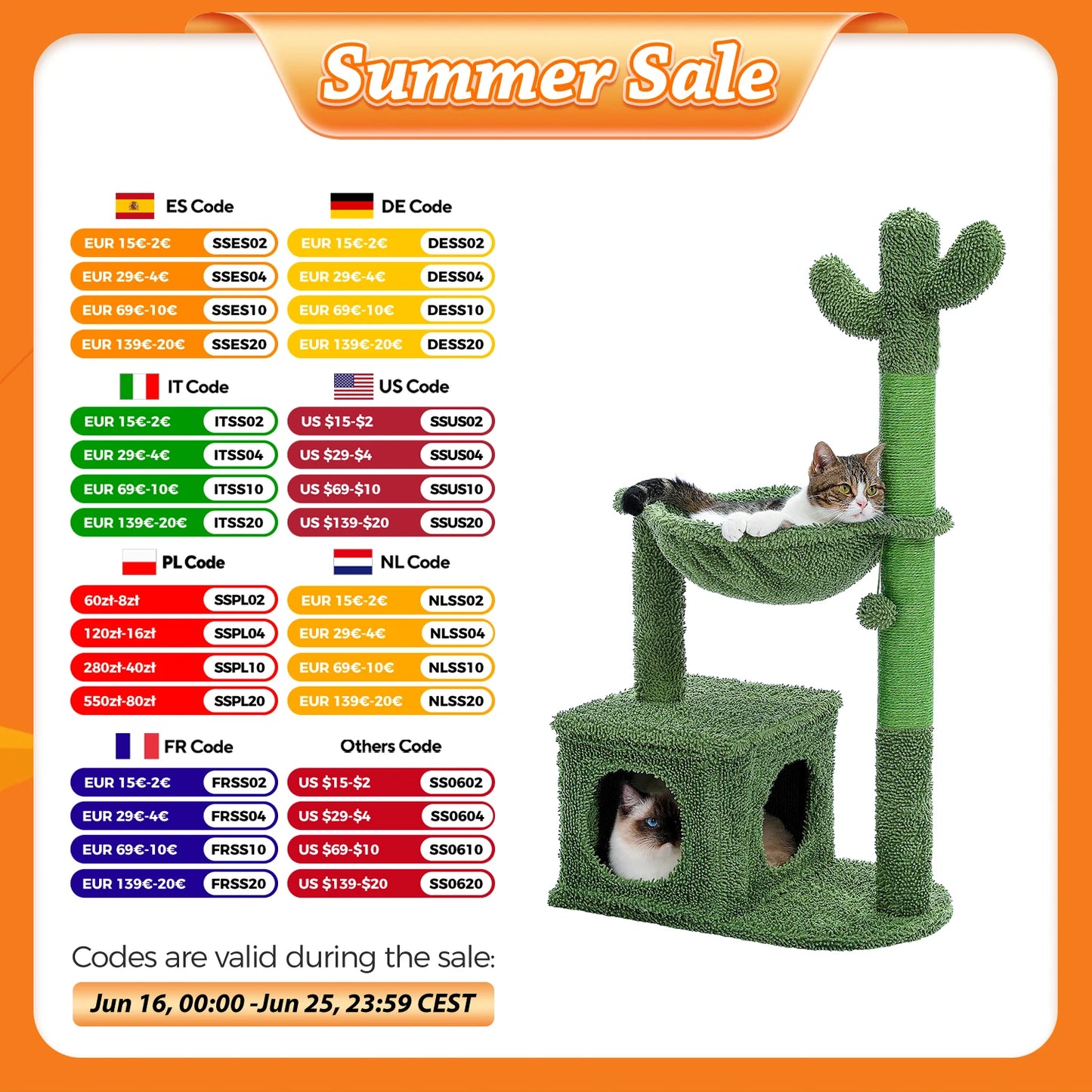 Cactus Cat Tree with Large Condo Hammock Dangling Ball Small Cat Tower Cat Scratching Post for Indoor Use
