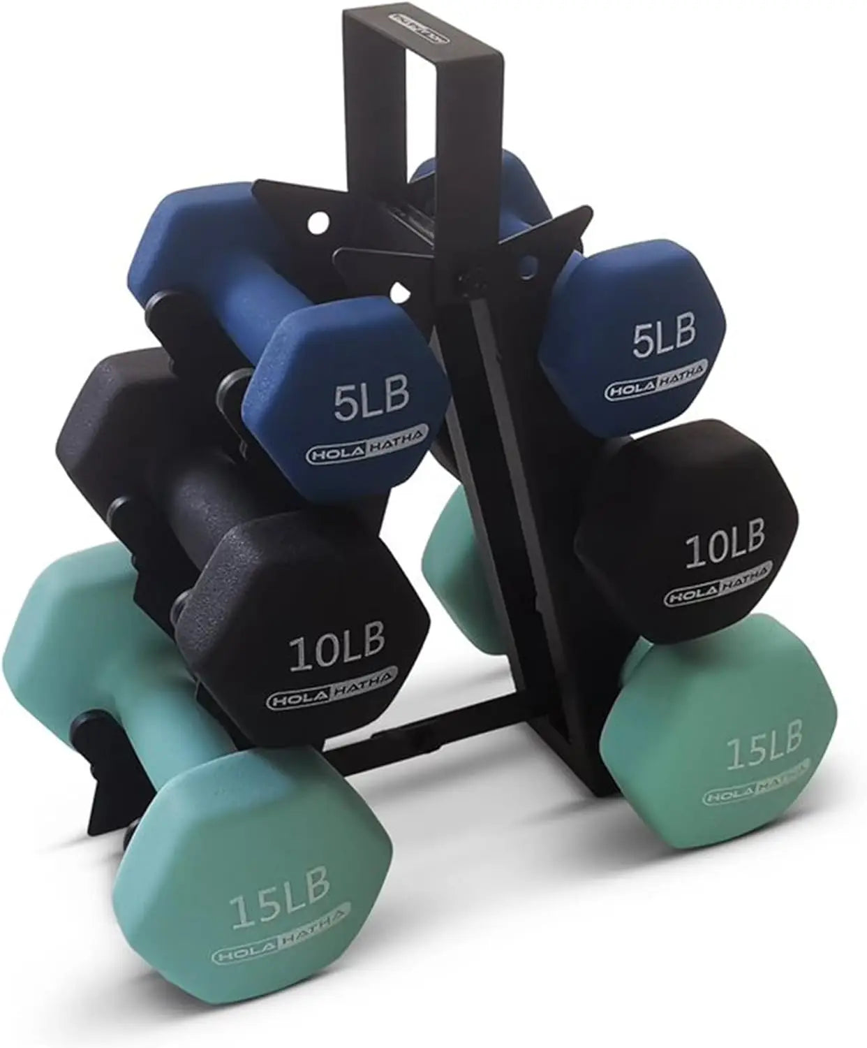 Neoprene Dumbbell Set With Rack For Home Strength Training