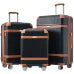 Hardshell Luggage Set 3 Piece Double Spinner Suitcase with TSA Lock Lightweight 20 Inch 24 Inch 28 Inch