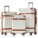 Hardshell Luggage Set 3 Piece Double Spinner Suitcase with TSA Lock Lightweight 20 Inch 24 Inch 28 Inch