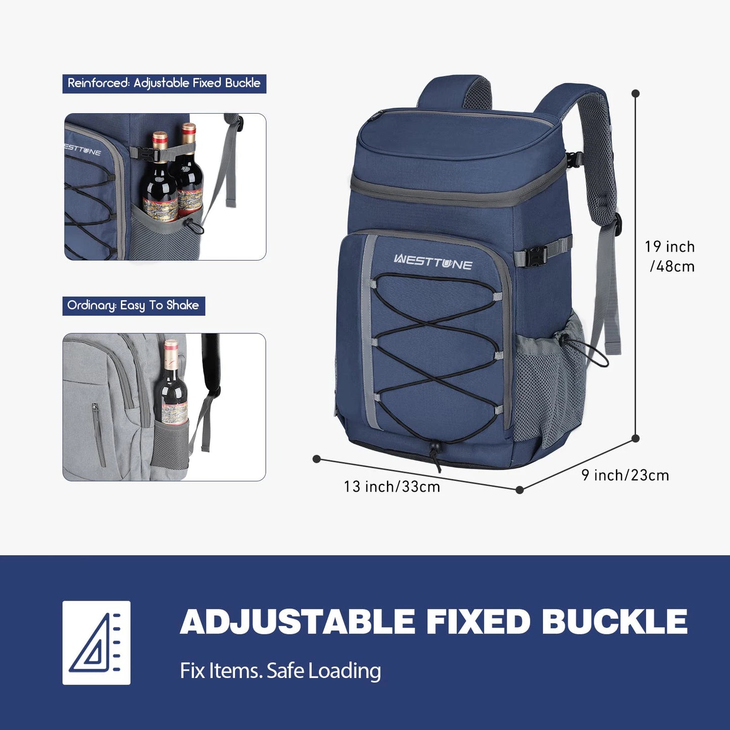 WestTune Leakproof Insulated Cooler Backpack Hiking Travel