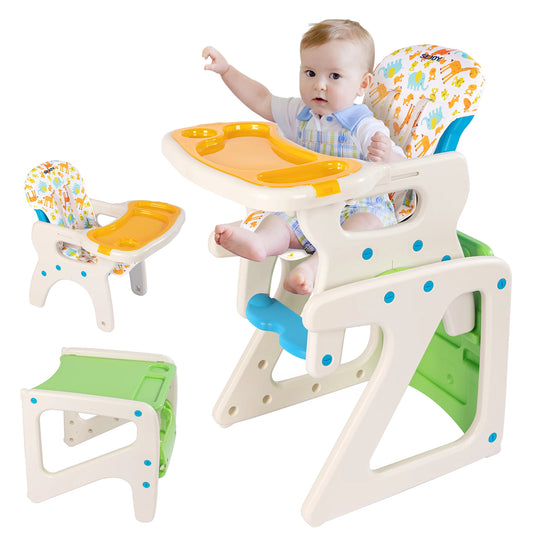 Sejoy 2 In 1 Baby High Chair Foldable With Detachable Tray