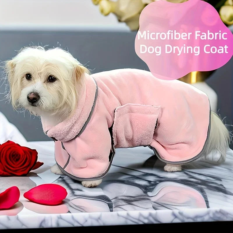 1pc Dog Absorbent Bath Towel Pet Cooling Absorbent Bathrobe Bath Towel for Pet Cleaning Dog Pet Wash Towel