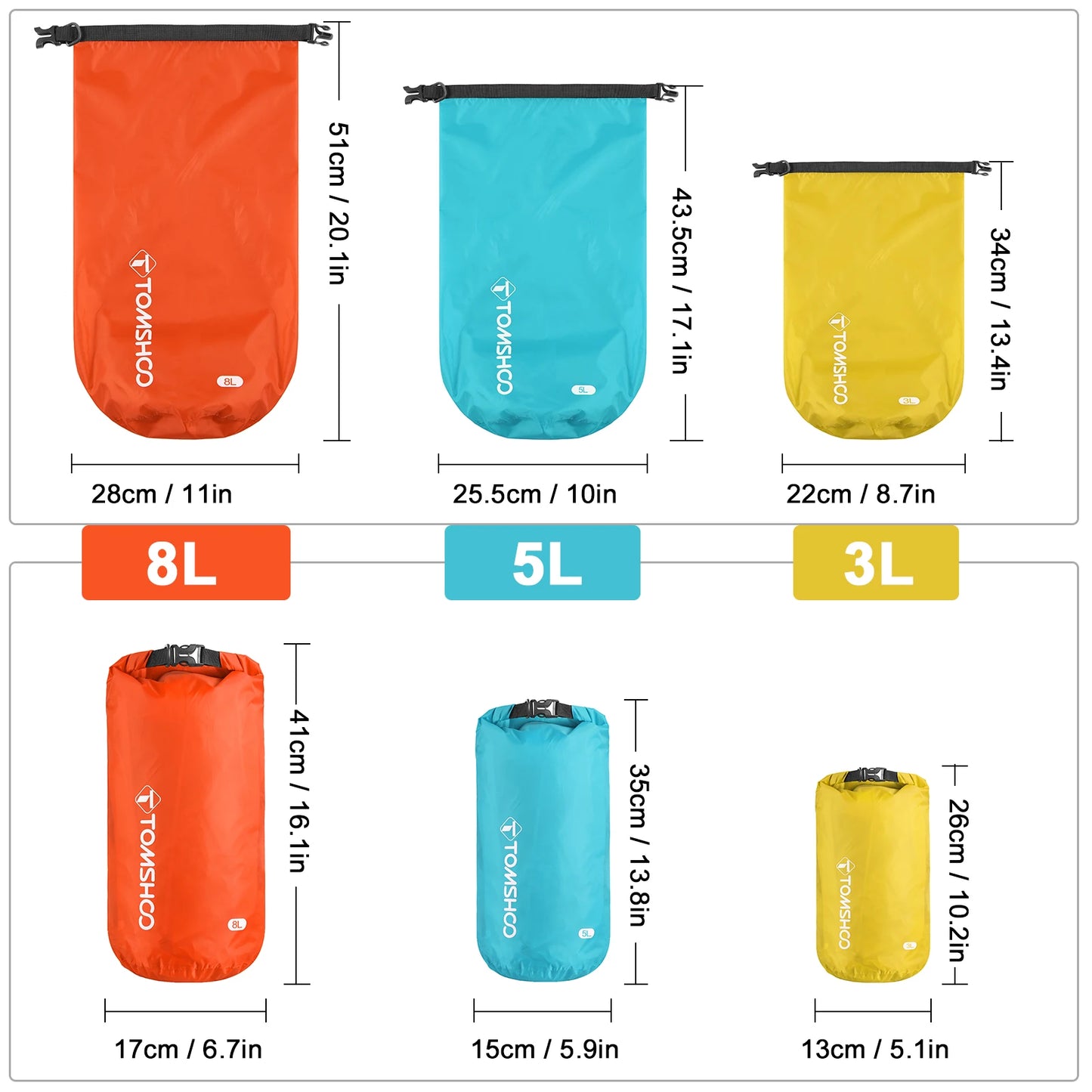 Waterproof Dry Sack For Outdoor Activities Rafting Boating
