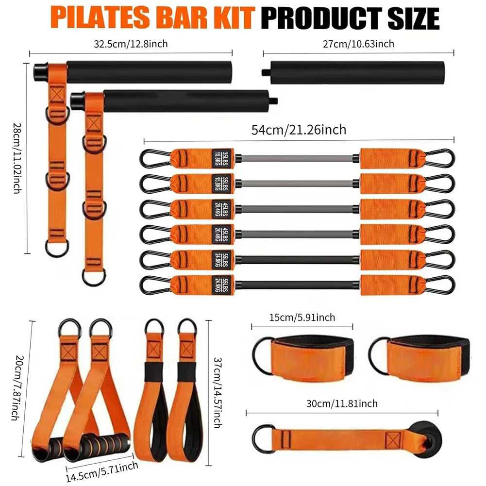 Department Name Pilates Bar Kit With Resistance Bands